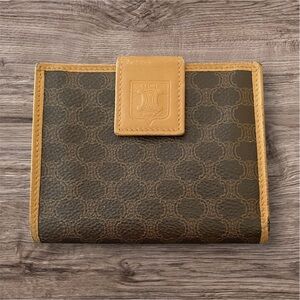 Vintage 90s Authentic Celine Macadam Kisslock Compact Wallet